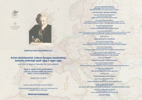 Konferencija „Krizės dešimtmečiai: Lietuva Europos tarptautinių santykių sistemoje 1918-1945 ir... - 1
