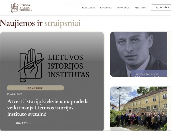 Atverti istoriją kiekvienam: pradeda veikti nauja Lietuvos istorijos instituto svetainė 
