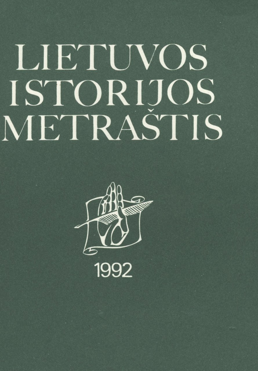 Lietuvos istorijos metraštis 1992 metai 